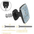 thumbnail image 3 of 4 Pcs Cabinet Handle Drawer Pulls Elk Forest Boho Blue Knobs with Screws Square Furniture Office Cabinet Knob Decoration, 3 of 7
