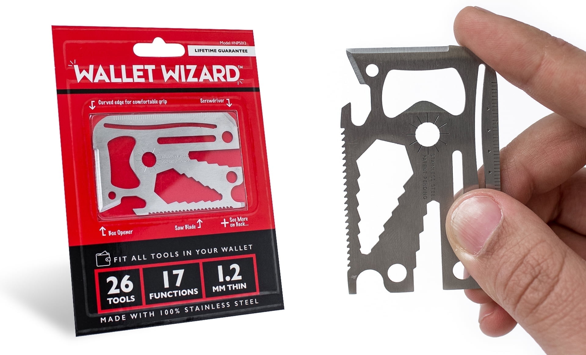 Wallet Wizard 26 Tools With 17 Functions Credit Card Sized Multitool - 5 Pack
