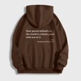 thumbnail image 2 of Wamejoo Dear Person Behind Me' Sweatshirt, You are Enough Hoodie, Graphic Sweatshirts Pullover Hoodie (Khaki, XL), 2 of 5
