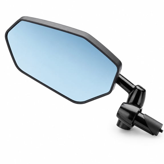 ROCKBROS Handlebar End Bike Mirror, Left-Side 360° Rotatable Anti-Glare Nylon Rearview Mirror for Cyclists