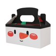 thumbnail image 2 of Christmas Treat Boxes 24 Pieces 4 Designs Santa Snowman Elk Cardboard Present Candy Cookie Boxes With Handles, 2 of 9