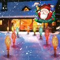 thumbnail image 3 of Brightown Christmas Pathway Lights Outdoor 2 Pack 6.5 Ft 5 LED Jumbo C9 Christmas Walkway Lights, Multicolor Christmas Bulb Pathway Lights, Christmas Decorations for Outdoor Yard Lawn Holiday Driveway, 3 of 5