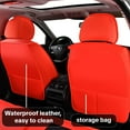 thumbnail image 5 of Car Seat Cover for Toyota Tacoma 2004-2023, Red Car Seat Covers, Waterproof Leather, 5 Seats Full Set, Easy to Clean and Install, Wear Resistance, Suitable for All Seasons, Only Double Cab, 5 of 9