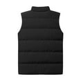 thumbnail image 3 of WTOBBY Men's Solid-Color Casual Vest, Men's and Women's Zipper Stand-Up Collar Thickened Warm Vest Jacket for Layering in Cold Weather, Lightweight and Comfortable,Black 2XL, 3 of 3