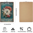 thumbnail image 2 of Cute Clipboard with Designs ​Wood A4 Letter Size Hardboard Office Clipboards, Retractable Hole for Hanging Decorative Clip Board - Dragonfly Inspirational Quote, Encouragement Gift 12.5"x9", 2 of 6