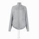 thumbnail image 1 of Chaqueta de Invierno para Mujer, Cálida, de Punto, con Retazos, Acolchada, Informal, de Cuello Alto, Larga y Cremallera Gris S, 1 of 7