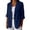 #0177-Navy, variant on Puyaiuu Women Linen Blend One Button Roll Up Sleeve Blazer With Pockets Casual Office Lightweight Suit Jacket Beige M Gift