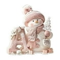 thumbnail image 5 of Moocorvic Acrylic 26 Initial Letters A Christmas Snowman Ornament Christmas Tree Hanging Ornament Party Favors Decor, 5 of 6