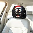 thumbnail image 5 of AJKHSAHDFJ Ghost Face Headrest Covers, Scary Face Printing Auto Seat Universal Elastic Models Headrest Protector,Black,A, 5 of 7