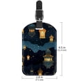 thumbnail image 6 of Square 2Pack PU Leather Retro Lantern Cruise Luggage Tag with Privacy Cover and Name ID Tag for Travel Handbags Backpacks Luggage Tags, 6 of 6