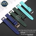 thumbnail image 4 of Correa de caucho FKM con eslabón final de acero de liberación rápida de 20 mm y 21 mm para cronómetro IWC Pilot Mark 20, correa de reloj de caucho fluorado resistente al agua para hombre, 4 of 5