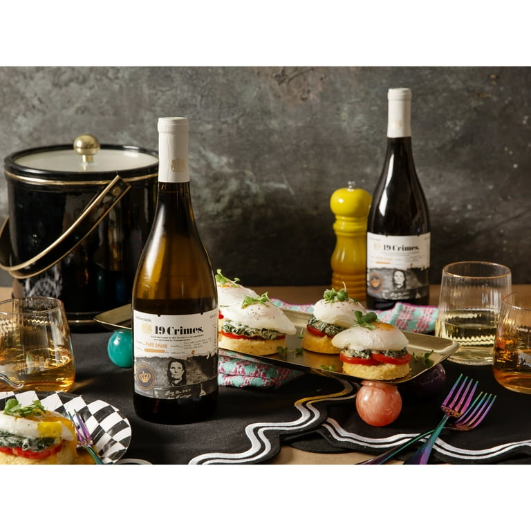 19 Crimes Hard Chard Chardonnay White Wine, 750ml Glass wine