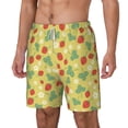 thumbnail image 2 of Balery Floral Strawberr Mens Swim Trunks Swim Shorts for Men Quick Dry Inseam Beach Shorts with Compression Liner Pocket-X-Large, 2 of 9