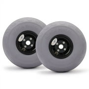Bonnlo Replacement Balloon Wheels 9" Axle Hole 22mm Beach Sand Tires for Kayak Dolly Canoe Carts Buggy with Free Air Pump (2-Pack)