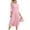 Misty Rose, variant on Weardear 3/4 Sleeve Dress for Women Midi T Shirt Dresses Casual Crew Neck Loose Fit Dress