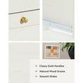 thumbnail image 6 of Joyyskill End Tables Set of 2 with 2 Drawers, Farmhouse Nightstand with Open Shelf, Modern Bedside Cabinet Side Table Night Stand, Antique White, 6 of 6
