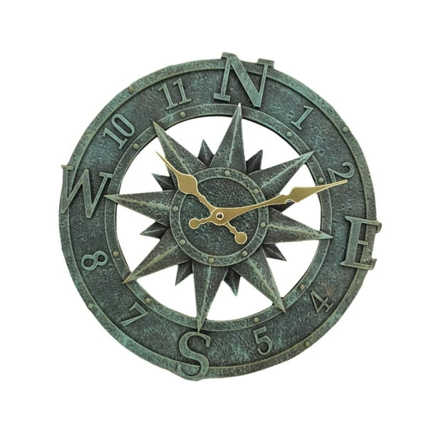 Reloj de pared decorativo de resina, reloj colgante para baño, escuela, oficina y hogar. Verde