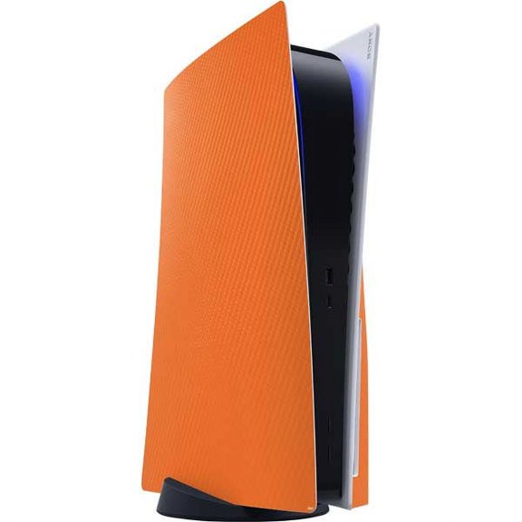 Skinit Textures Orange Carbon Fiber PS5 Console Skin
