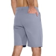 thumbnail image 3 of Men's Golf Shorts 9" Casual Dress Shorts Stretch Quick Dry UPF 50+ Lightweight Flat Front Work Shorts with 5 Pockets Light Grey 32, 3 of 8