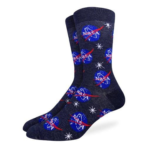 Good Luck Sock Men's Crew Socks - NASA Blue - Walmart.com