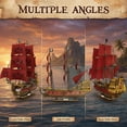 thumbnail image 5 of Ylutex Revenge Pirate Ship Building Block Model Kit, Pirates Building Boat Set for Adults & Collections Enthusiasts, Display Building Block Ship Model with Detachable Decks 4400+PCS, 5 of 9