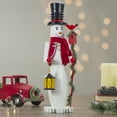 thumbnail image 2 of Northlight Wooden Snowman Christmas Nutcracker - 18" - White and Red, 2 of 5