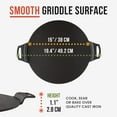 thumbnail image 2 of Chef Pomodoro 15 Inch Pre-seasoned Cast Iron Pizza Pan with Handles, 2 of 5