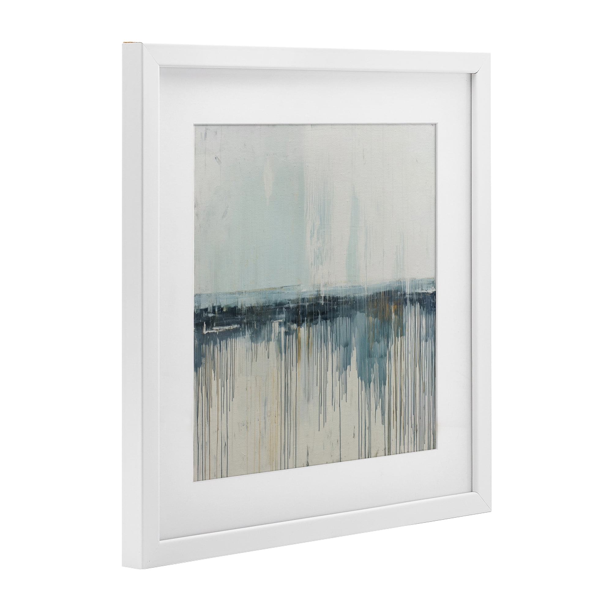 Stupell Industries Acrylic Drift Abstract White Framed Print Under Glass, design by Svetlana Aleynikova