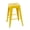 Yellow + Set of 2 + Iron#99, variant on Space Saving Counter Height Bar Stools Set of 2, 24 Inch Backless Metal Bar Stools for Kitchen Island, Emerald Green Non-Stackable Detachable Easy Assembly