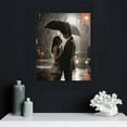 thumbnail image 4 of Nawypu Black and White Poster Kissing in The Rain Wall Decor Wall Art Paintings Canvas Wall Decor Home Decor Living Room Decor Aesthetic Frame-Style, 4 of 4