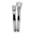 thumbnail image 4 of High polished (no plating) Stainless Steel Ring with AAA Grade CZ in Clear for Women Style TK098, 4 of 4