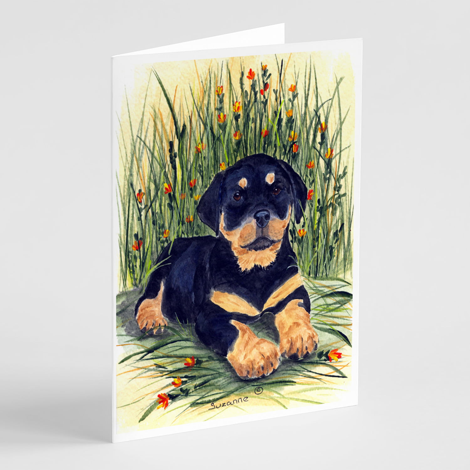 ROTTWEILER AT THE BEACH Set of 10 Note Cards With Envelopes 