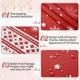 thumbnail image 4 of Round Christmas Tablecloth 60 Inch, Christmas Decorations Red Snowflake Christmas Table Cloth Washable Xmas Decorative Table Cover for Holiday Party Indoor Outdoor, 4 of 6
