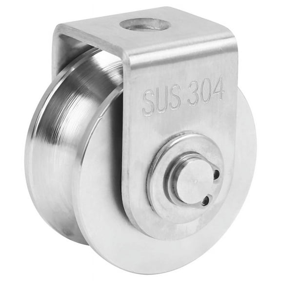 2 Inch Roller Wheel Bearings U Groove Pulley Wheels Detachable Heavy Duty Grooved Wheel for Material Handling and Moving