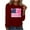 Wine, variant on Luxalzxs Breast Cancer Awareness Tops for Women Cute Long Sleeve Pink Ribbon USA Flag Print Shirts Causal Crewneck Pullover Tops T Shirt Blouse
