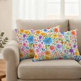thumbnail image 2 of Colorful Floral Pillow Covers 2 Pack Spring Floral Pillowcase Waterproof Outdoor Throw Pillow Cover for Patio Balcony Rectangular Cushion 20”x12”, 2 of 9