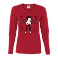 thumbnail image 2 of Wild Bobby, Betty Boop Sugar and Spice Wink Betty Boop Womens Long Sleeve T-Shirt, Red, X-Large, 2 of 5
