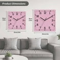 thumbnail image 5 of Pink Wooden Wall Clock Silent Non Ticking, Farmhouse Burlap Solid Pink Color Modern Linen Texture Square Wall Clocks Battery Operated, Decor Clock for Home Office, Living Room, Kitchen, 10 Inch, 5 of 9