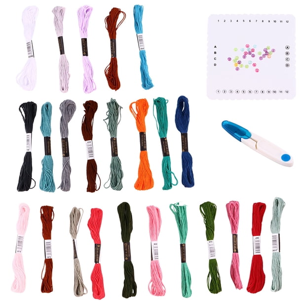 GOOHOCHY 1 juego de kit para hacer pulseras, telares, hilo de bordar, cuentas