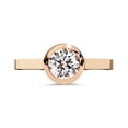 thumbnail image 2 of AFFY Bezel Set Solitaire Engagement Ring for Women, 0.65 Carat (ctw) Round Cut Lab Grown Diamond Ring In 14K Rose Gold Over Sterling Silver F-G-H, SI Quality Gifts For Her Ring Size-5.5, 2 of 7