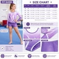 thumbnail image 6 of Gymnastics Leotards for Girls, Long Sleeve Sparkly Dancewear with Shorts Ballet Tumbling Outfit for 3-12 Years, 6 of 9