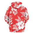 thumbnail image 3 of Red with White Hibiscus Hawaiian Flower Pattern (2) (2)-2 3d Sweatshirts Hoodie Fashion Casual Personality Men's Women Street Hoodie Pullovers Long Sleeve Comfortable Top, 3 of 6