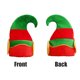 thumbnail image 3 of Sombrero de elfo navideño con orejas, decoración, disfraz de bruja, accesorios para fiesta de cosplay, sombrero de rayas rojas y verdes para niños y adultos., 3 of 8