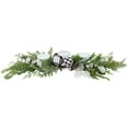 thumbnail image 4 of Northlight Mixed Foliage and Jingle Bell Christmas Pillar Candle Holder - 29", 4 of 7