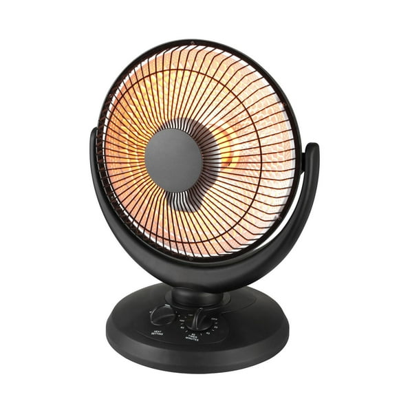 Konwin 14'' Oscillation Dish Heater,Black, lightweight, with timer