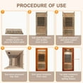 thumbnail image 6 of OUTEXER Far Infrared Sauna for Home Dry Sauna for Home Wood Sauna Room 1 Person Infrared Sauna Indoor One Person Sauna Low EMF Okoume Wood Sauna with Control Panel, Bluetooth Speakers, 6 of 9