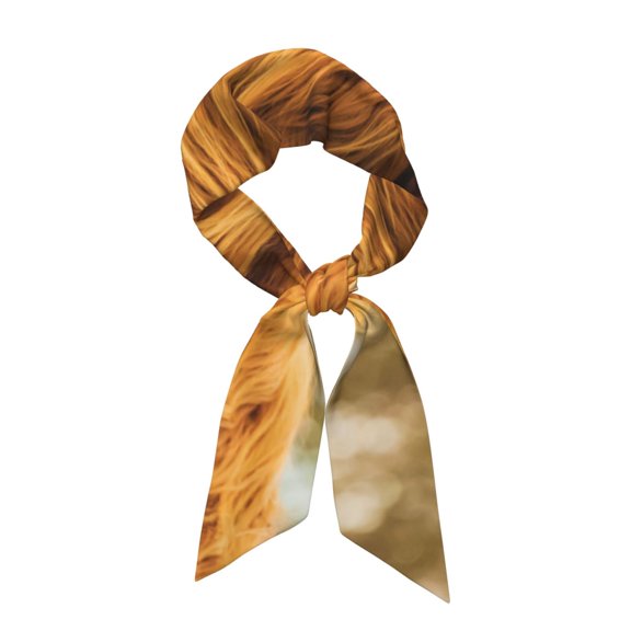 Xecao Yak Pattern Large Satin Head Scarf - Satin Hair Scarves Silk Bandana Scarf Headscarf Silk Feeling Scarf for Women