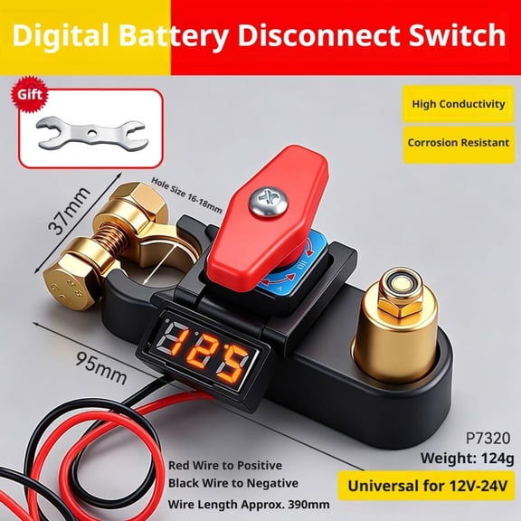 Car Battery Disconnect , Universal 12V-24V Battery Cut Off , Anti-Theft Power Kill Switchs for Truck RV Boat