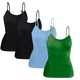 thumbnail image 1 of Set 4 Blusas Mujer Tirantes Unitalla Casual Blusa Crop Top Dama, 1 of 5