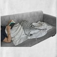 thumbnail image 6 of Leopard Soft Flannel Fleece Throw Blanket, Monochromatic 4 Legged Wild Animal Silhouette in a Side Angle Pose, Cozy Plush for Indoor and Outdoor Use, 60" x 80", Charcoal Grey and White, by Ambesonne, 6 of 6